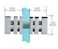 CRL SDK160CH Square 160 Series Back-to-Back Knob - Polished Chrome