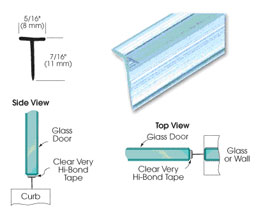 CRL SDTW Translucent Vinyl Edge "T" Wipe for 7/16" Maximum Gap