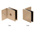 CRL SGC037BBRZ Square 037 Series Fixed Panel With Small Leg Clamp - Brushed Bronze