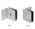 CRL SGC037BN Square 037 Series Fixed Panel With Small Leg Clamp - Brushed Nickel