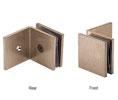 CRL SGC039BBRZ Square 039 Series Fixed Panel With Large Leg Clamp - Brushed Bronze