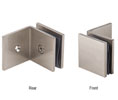 CRL SGC039BN Square 039 Series Fixed Panel With Large Leg Clamp - Brushed Nickel
