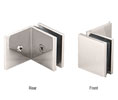 CRL SGC039PN Square 039 Series Fixed Panel With Large Leg Clamp - Polished Nickel