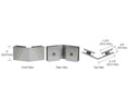 CRL SGC135BN Square 135 Degree Glass-to-Glass Clamp - Brushed Nickel