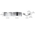 CRL SGC135CH Square 135 Degree Glass-to-Glass Clamp - Polished Chrome