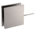 CRL SGC186BN Square 186 Series Wall Mount Movable Transom Clamp - Brushed Nickel