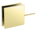 CRL SGC186BR Square 186 Series Wall Mount Movable Transom Clamp - Polished Brass