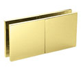 CRL SGC188BR Square 180 Degree Glass-to-Glass Movable Transom Clamp - Polished Brass