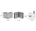 CRL SGC90BN Square 90 Degree Glass-to-Glass Clamp - Brushed Nickel