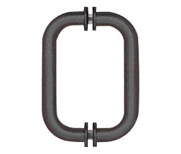 CRL SPH60RB 6" Back-to-Back Solid Brass 3/4" Diameter Pull Handles with Metal Washers - Oil Rubbed Bronze