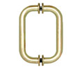 CRL SPH8BR 8" Back-to-Back Solid Brass 3/4" Diameter Pull Handles with Metal Washers - Polished Brass