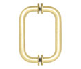 CRL SPH6SB 6" Back-to-Back Solid Brass 3/4" Diameter Pull Handles with Metal Washers - Satin Brass