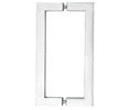 CRL SQ10X10PS Square Tube Style 10" Glass Mounted Back-to-Back Pull Handle - Polished Stainless