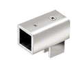 CRL SQ41CH Swiveling U-Bracket for 1/4" to 5/16" (6 to 8 mm) Glass - Square Bar - Polished Chrome