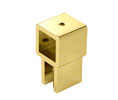 CRL SQ43BR Movable Bracket for 1/4" to 5/16" (6 to 8 mm) Glass - Polished Brass