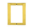 CRL SQ6X6BR SQ Series 6"X 6" Square Tubing Back-to-Back Pull Handle - Polished Brass