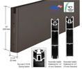 CRL SR10SDU34240 10" x 240" Square Sidelite Rail for 5/8" or 3/4" Glass - Black Bronze Anodized