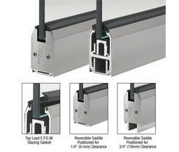 CRL SR2TBS12SL Low Profile Tapered Sidelite Rail With Saddle 2-5/16