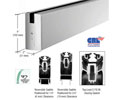 CRL SR4SSA3812SL 4" x 120" Length Square Sidelite Rail - Satin Anodized