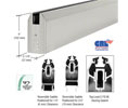 CRL SR4TSA34SL 4" Tapered Sidelite Rail - Satin Anodized