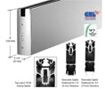 CRL SR6SPS34SL 6" x 120" Length Square Sidelite Rail for 3/4" Glass - Polished Stainless