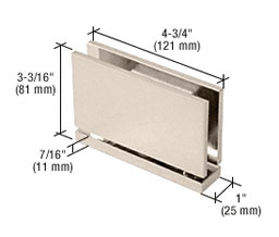 CRL SRCAR01SN  Senior Cardiff Series Top or Bottom Mount Hinge - Satin Nickel