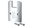 CRL SREC2SPS Low Profile Sidelite Rail Cap With Screws - Polished Stainless