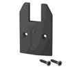 CRL SREC2TBL Low Profile Tapered Sidelite Rail Cap With Screws - Black Powder Coat