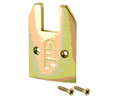 CRL SREC2TPB Low Profile Tapered Sidelite Rail Cap With Screws - Polished Brass