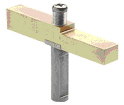 CRL SRHAB01BGA Adaptor Block Used with Senior Prima Hinges - Brite Gold Anodized