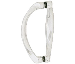 CRL SSDP6BN Sculptured 6" Back-To-Back Solid Pull Handle - Brushed Nickel