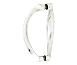 CRL SSDP6CH Sculptured 6" Back-To-Back Solid Pull Handle - Polished Chrome