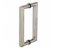 CRL SST10X10BS 10" Glass Mounted Square Back-to-Back Pull Handle - Brushed Stainless