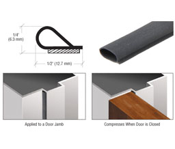 CRL SW250BLC 100 Roll Self-Adhesive Weatherstrip - Black