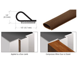 CRL SW250BRC 100' Roll Self-Adhesive Weatherstrip - Brown