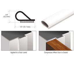 CRL SW250WC 100' Roll Self-Adhesive Weatherstrip - White