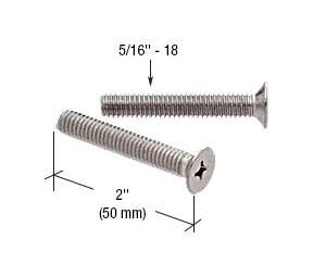 CRL TB2CH Through-Bolt for 3/8" to 3/4" Thick Glass Door Pull Mounting