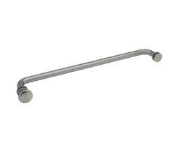 CRL TBCT18BN 18" Towel Bar With Traditional Knob - Brushed Nickel