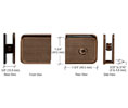 CRL UC77BBRZ Traditional Fixed Panel U-Clamps - Brushed Bronze