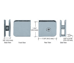 CRL UC77BN Traditional Fixed Panel U-Clamps - Brushed Nickel