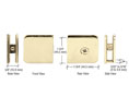 CRL UC77BR Traditional Fixed Panel U-Clamps - Polished Brass