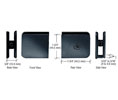 CRL UC77GM Traditional Fixed Panel U-Clamps - Gun Metal