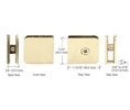CRL UC79BR Oversized Fixed Panel U-Clamps - Polished Brass