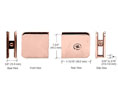 CRL UC79PC0 Oversized Fixed Panel U-Clamps - Polished Copper