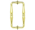 CRL V1C6X6BR Victorian Style 6" Back-to-Back Pull Handle - Polished Brass