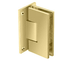 CRL V1E537SB  Vienna 537 Series Wall Mount - Full Back Plate Hinge with Internal 5 Degree Pin - Satin Brass