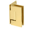 CRL V1E044BR Vienna 044 Series Wall Mount Offset Back Plate Hinge - Polished Brass