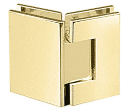 CRL V1E045BR Vienna 045 Series 135 Degree Glass-to-Glass Hinge - Polished Brass