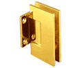 CRL V1E074BR Vienna 074 Wall Mount Short Back Plate Hinge - Polished Brass