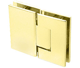 CRL V1E180SB Vienna 180 Series 180 Degree Glass-to-Glass Hinge - Satin Brass 